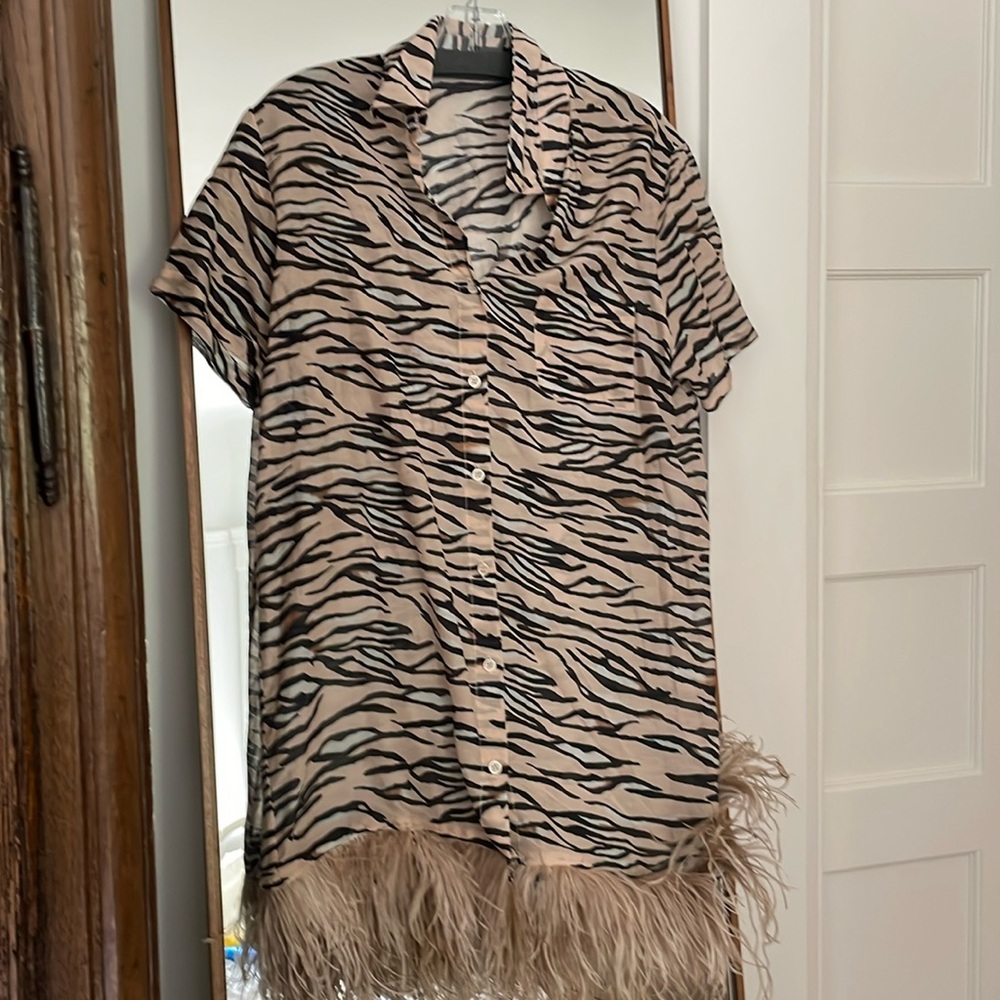 Le Superbe Club Tropicana Dress Zebra Size 4